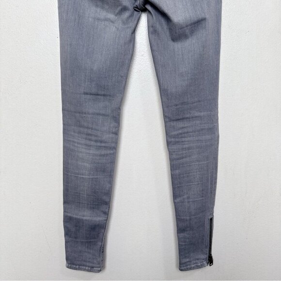 AllSaints Womens 25 Mast Skinny Zip Grey Jeans - Picture 15 of 16